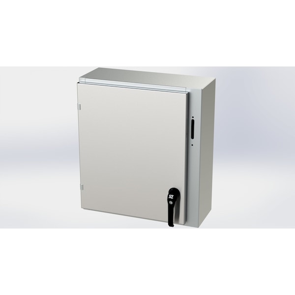 2 Point Latch Electrical Enclosures, 24 in H, 8 in D, 21.38 in W, NEMA 3R, 4, 4X, 12, 13